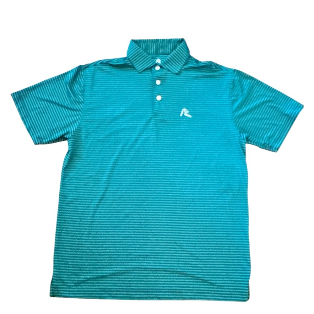 Rhoback Aqua Striped Polo Shirt